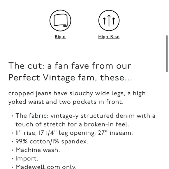 Madewell perfect vintage wide leg jeans - Picture 9 of 9